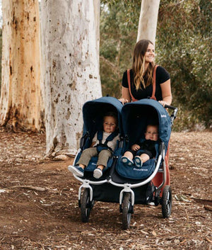 Bumbleride Indie Twin Everyday Double Stroller - Matte Black - Plastic Freedom