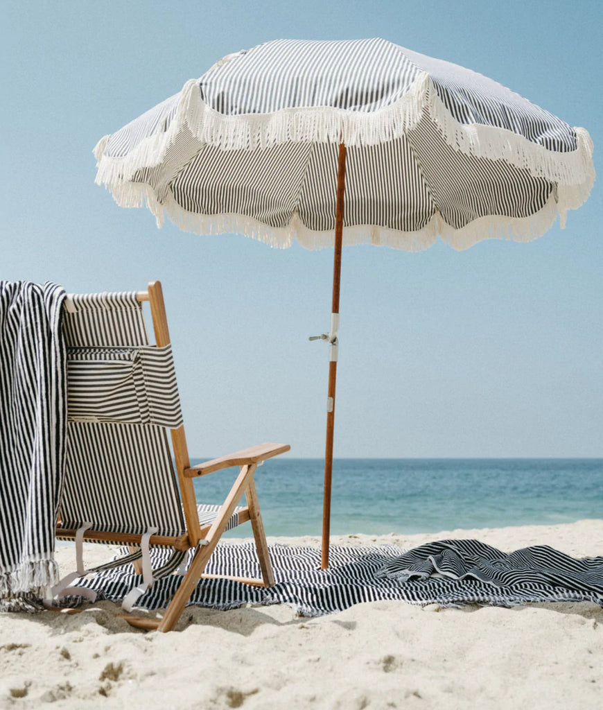 Business & Pleasure Holiday Premium Beach Umbrella - Stripe - Plastic Freedom