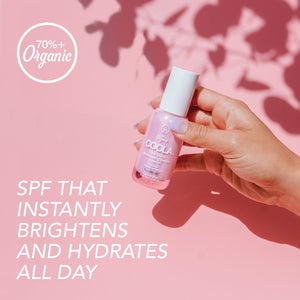Coola Dew Good Illuminating Serum Suncream with Probiotic Technology SPF 30 - 35ml Glass Bottle - Plastic Freedom