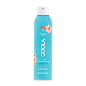 Coola Organic Suncream SPF 30 Tropical Coconut - Aluminium Spray Bottle - Plastic Freedom