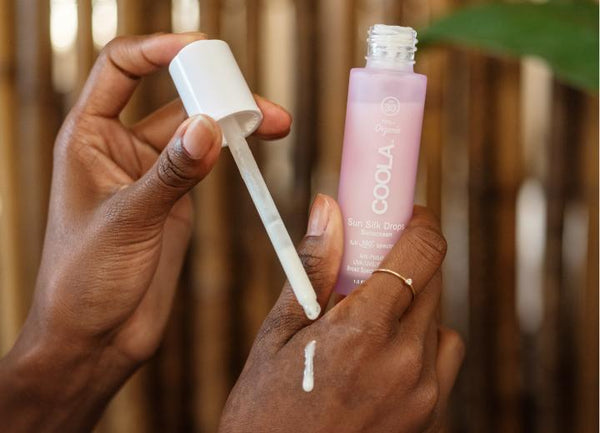 Coola Sun Silk Drops Organic Face Suncream SPF 30 - 30ml Glass Bottle - Plastic Freedom