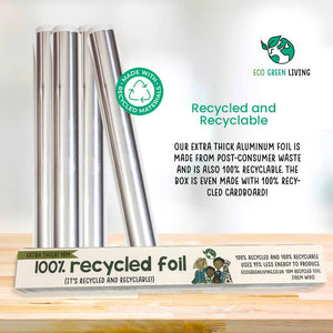 Eco Green Living 100% Recycled Aluminium Foil - 30cm X 10m - Plastic Freedom