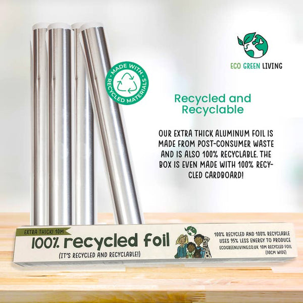 Eco Green Living 100% Recycled Aluminium Foil - 30cm X 10m - Plastic Freedom