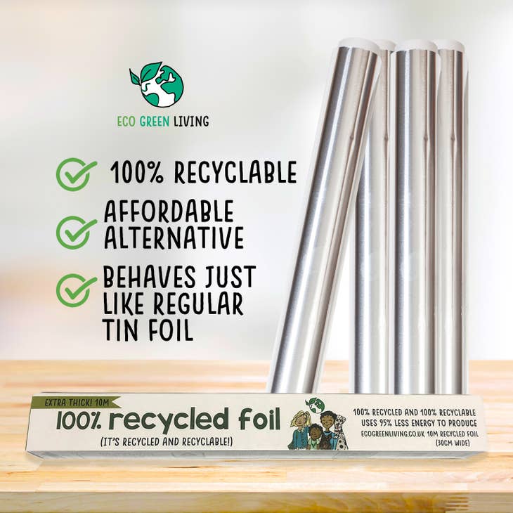 Eco Green Living 100% Recycled Aluminium Foil - 30cm X 10m - Plastic Freedom