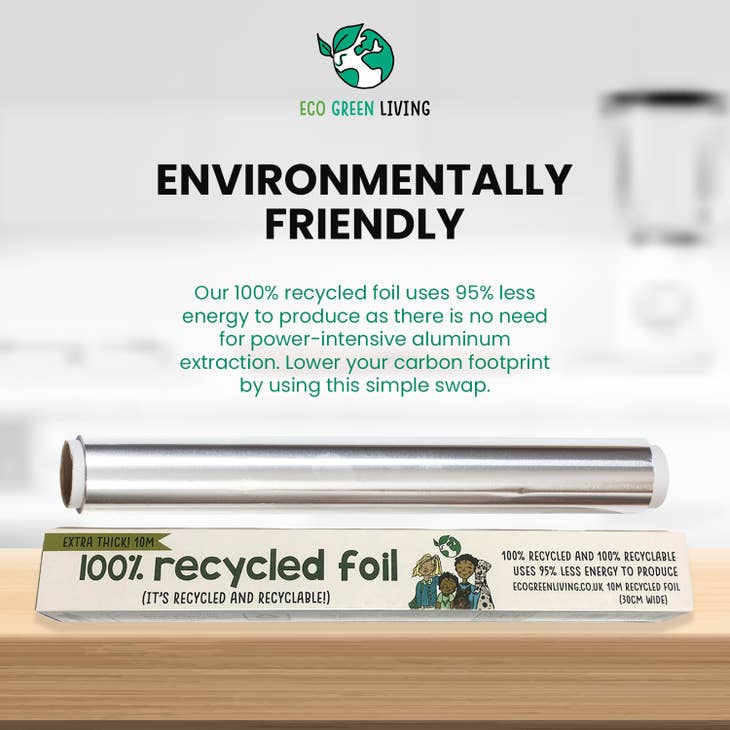 Eco Green Living 100% Recycled Aluminium Foil - 30cm X 10m - Plastic Freedom