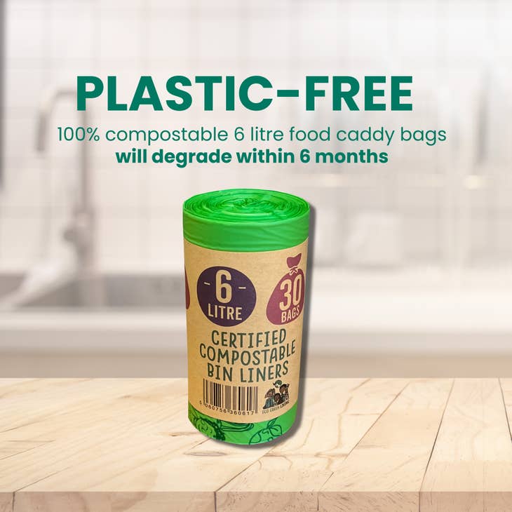 Eco Green Living Compostable Bin Bags / Bin Liners - Plastic Freedom