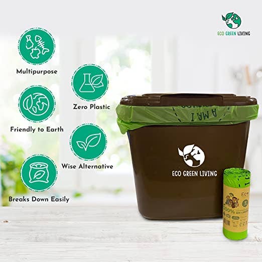 Eco Green Living Compostable Bin Bags / Bin Liners - Plastic Freedom