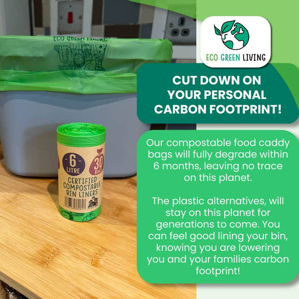 Eco Green Living Compostable Bin Bags / Bin Liners - Plastic Freedom