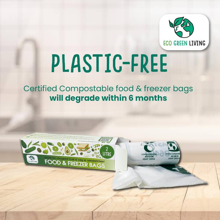 Eco Green Living Home Compostable Food & Freezer Bags - Plastic Freedom