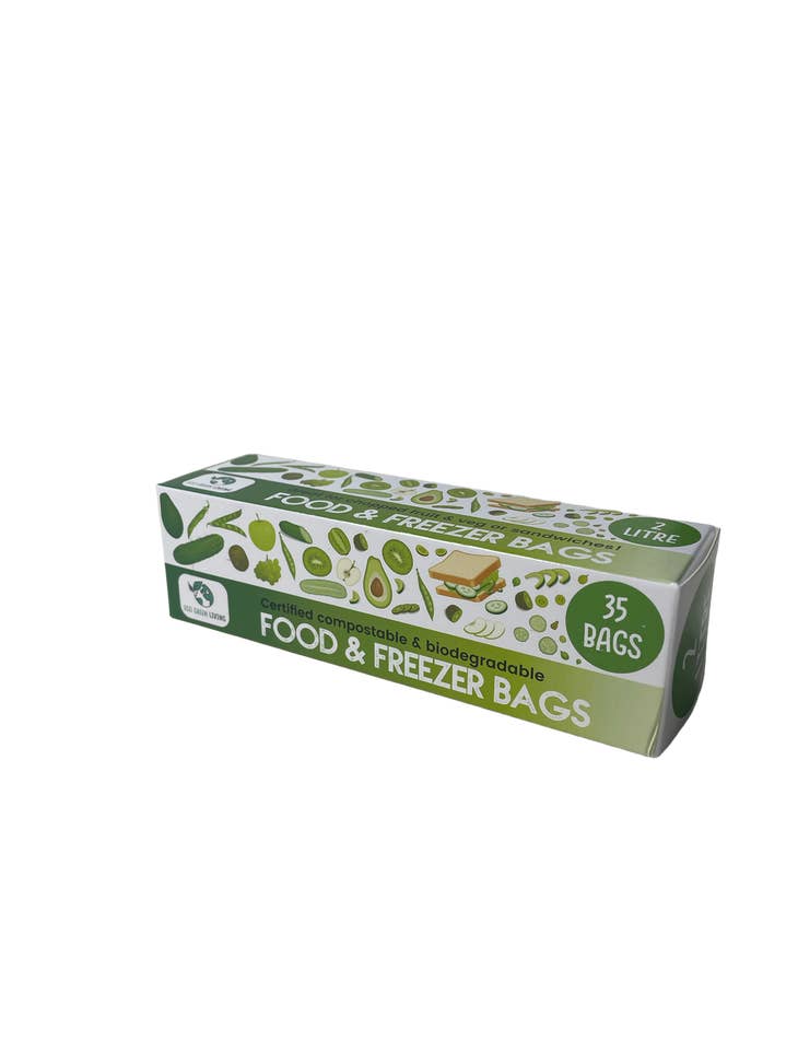 Eco Green Living Home Compostable Food & Freezer Bags - Plastic Freedom