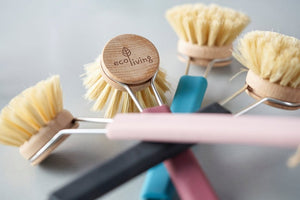 Eco Living Dish Brush with Plant Bristles - Plastic Freedom