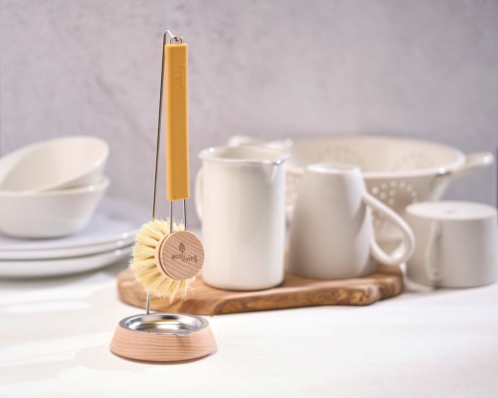Eco Living Dish Brush with Plant Bristles - Plastic Freedom