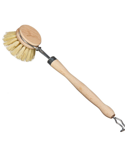Eco Living Dish Brush with Plant Bristles - Wooden - Plastic Freedom