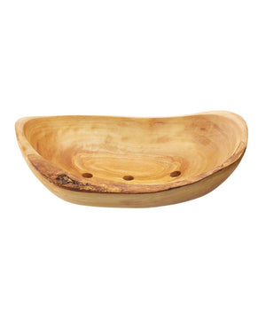 Eco Living Olive Wood Soap Dish Oval - Large - Plastic Freedom