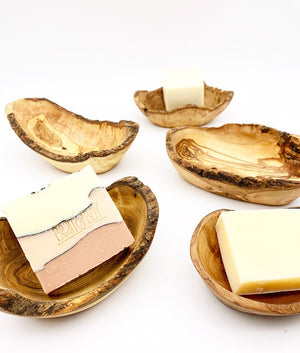 Eco Living Olive Wood Soap Dish Oval - Large - Plastic Freedom