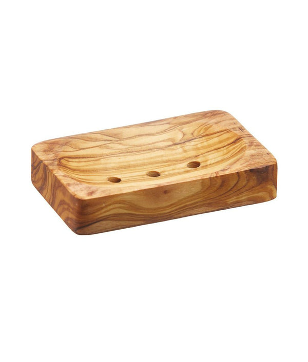 Eco Living Olive Wood Soap Dish Rectangle - Plastic Freedom