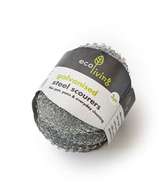 Eco Living Steel Scourers - x3 Pack - Plastic Freedom