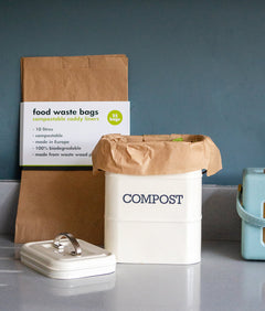 Eco Living Compostable Food Waste Paper Bags - x25 Pack
