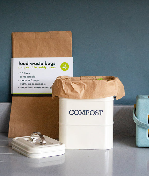Eco Living Compostable Food Waste Paper Bags - x25 Pack