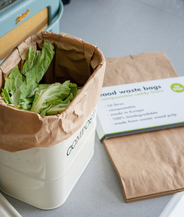 Eco Living Compostable Food Waste Paper Bags - x25 Pack