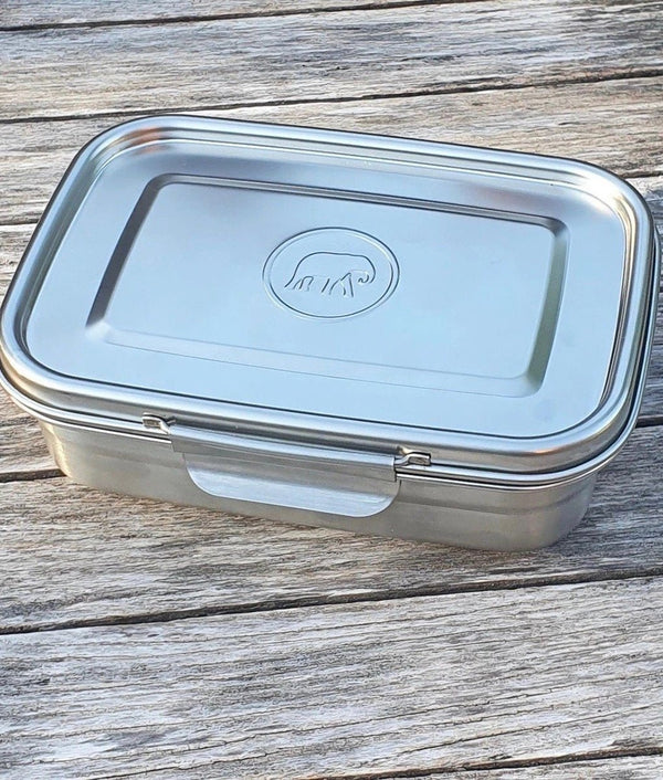 Elephant Box Clip & Seal Leakproof Stainless Steel Lunchbox - Medium - Plastic Freedom