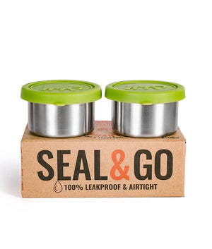 Elephant Box Seal & Go Leakproof Stainless Steel Snack Pots Duo - Plastic Freedom