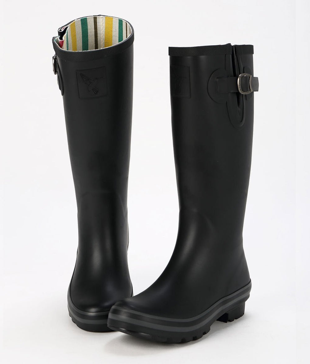 Evercreatures Natural Rubber Wellies - Black - Plastic Freedom