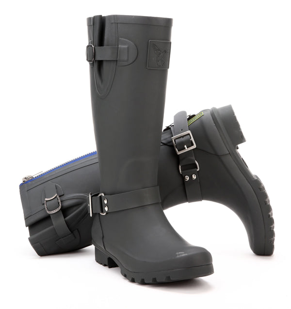 Evercreatures Triumph Wellies - Charcoal - Plastic Freedom