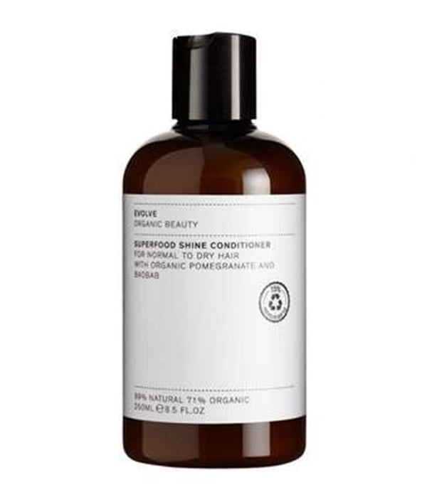Evolve Beauty Organic Superfood Shine Conditioner - Recycled Plastic Bottle - Plastic Freedom