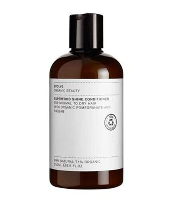 Evolve Beauty Organic Superfood Shine Conditioner - Recycled Plastic Bottle - Plastic Freedom