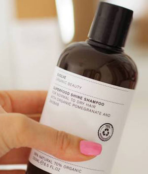 Evolve Beauty Organic Superfood Shine Shampoo - Recycled Plastic Bottle - Plastic Freedom