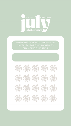FREE - Plastic Freedom Habit Tracker for plasticfreejuly - Plastic Freedom