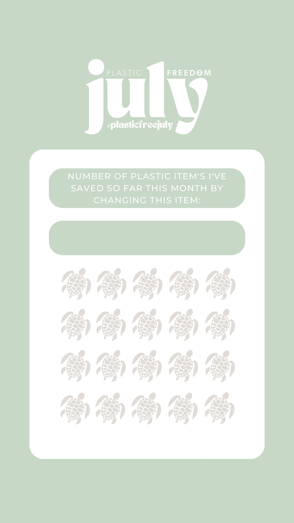 FREE - Plastic Freedom Habit Tracker for plasticfreejuly - Plastic Freedom