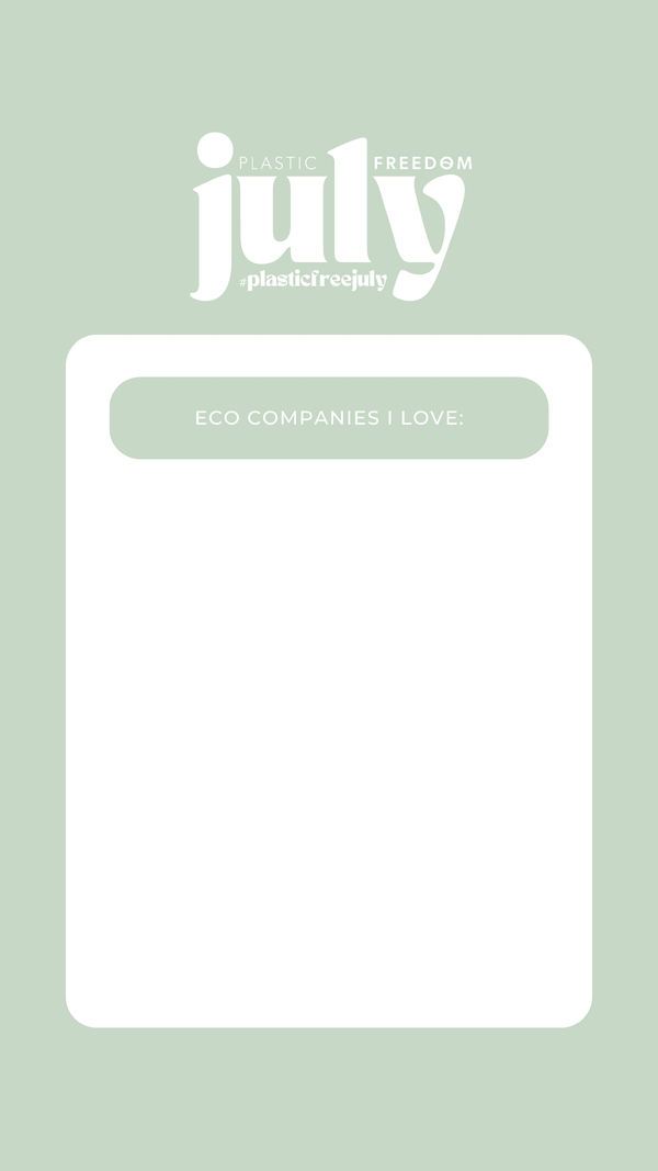 FREE - Plastic Freedom Habit Tracker for plasticfreejuly - Plastic Freedom