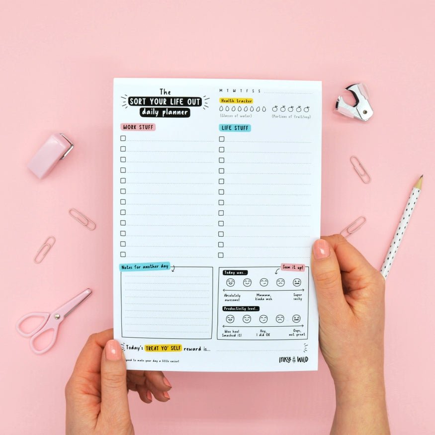 Inky In The Wild Sort Your Life Out Daily Planner Notepad - Plastic Freedom