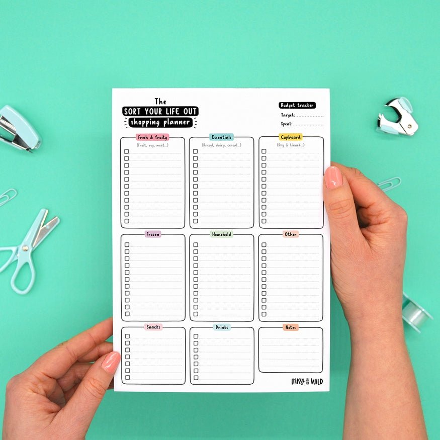 Inky In The Wild Sort Your Life Out Shopping Planner Notepad - Plastic Freedom