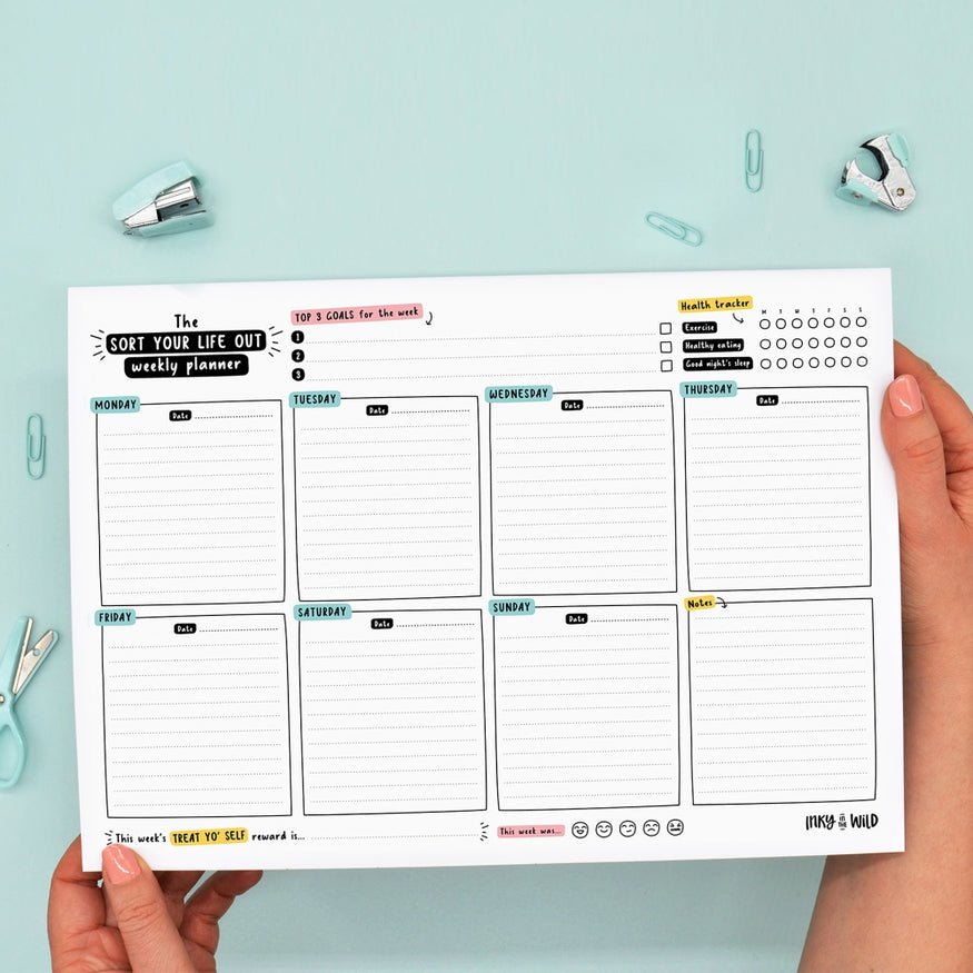 Inky In The Wild Sort Your Life Out Weekly Planner Notepad - Plastic Freedom