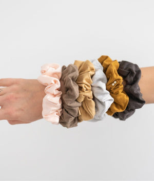 KooShoo Organic Hair Scrunchies - Blush Walnut - Plastic Freedom
