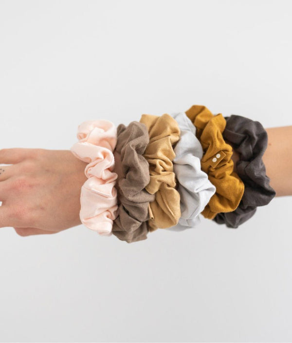 KooShoo Organic Hair Scrunchies - Blush Walnut - Plastic Freedom