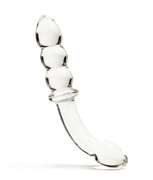 The Natural Love Company Tansy G Curve Glass Dildo 7” - Transparent