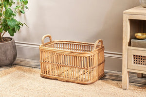 Nkuku Rammi Rattan Laundry Storage Basket - Plastic Freedom