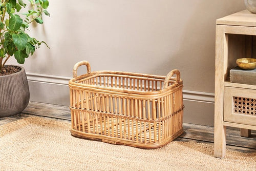Nkuku Rammi Rattan Laundry Storage Basket - Plastic Freedom