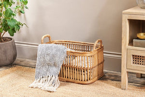 Nkuku Rammi Rattan Laundry Storage Basket - Plastic Freedom