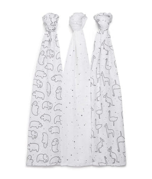 Panda London Bamboo Freckles Muslins x3 Pack - Large - Plastic Freedom