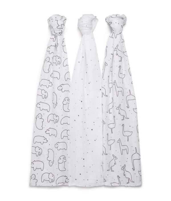 Panda London Bamboo Freckles Muslins x3 Pack - Large - Plastic Freedom
