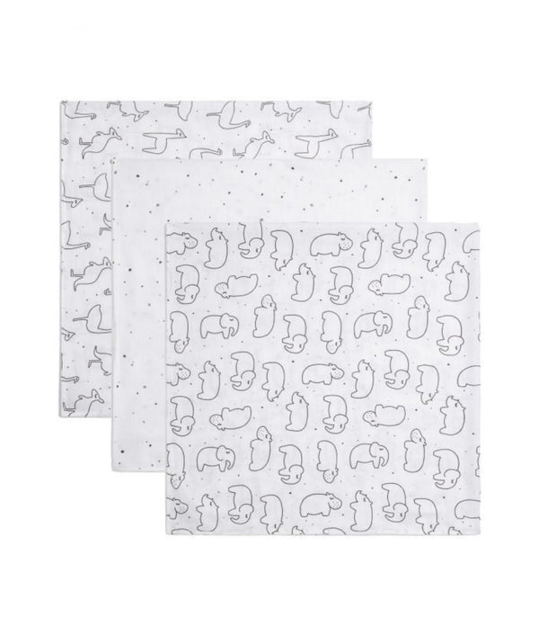 Panda London Bamboo Freckles Muslins x3 Pack - Large - Plastic Freedom