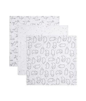Panda London Bamboo Freckles Muslins x3 Pack - Large - Plastic Freedom