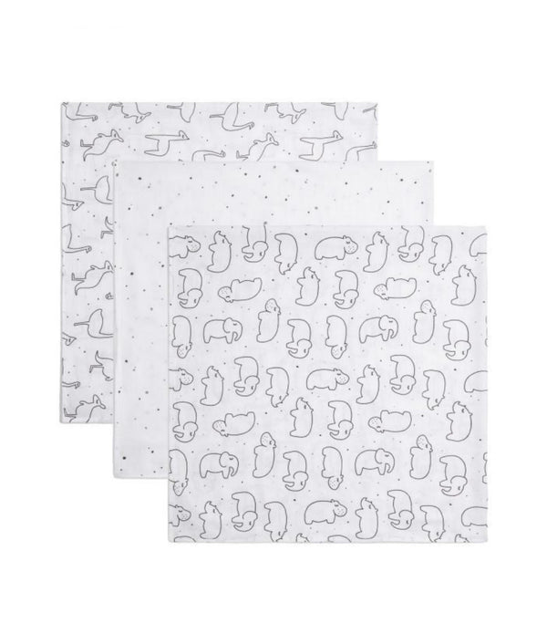 Panda London Bamboo Freckles Muslins x3 Pack - Large - Plastic Freedom