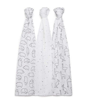 Panda London Bamboo Freckles Muslins x3 Pack - Large - Plastic Freedom