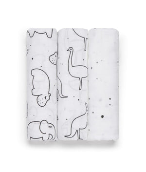Panda London Bamboo Freckles Muslins x3 Pack - Small - Plastic Freedom